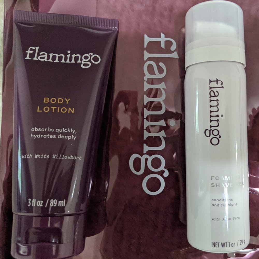 FLAMINGO Shave Gel and Body Lotion NEW UNUSED